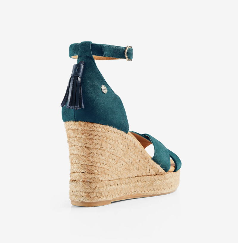 Fairfax and Favor Valencia Wedge Ocean Suede-3